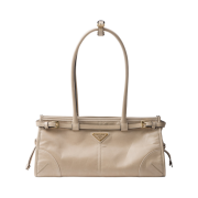 Prada Medium Leather Handbag Travertine
