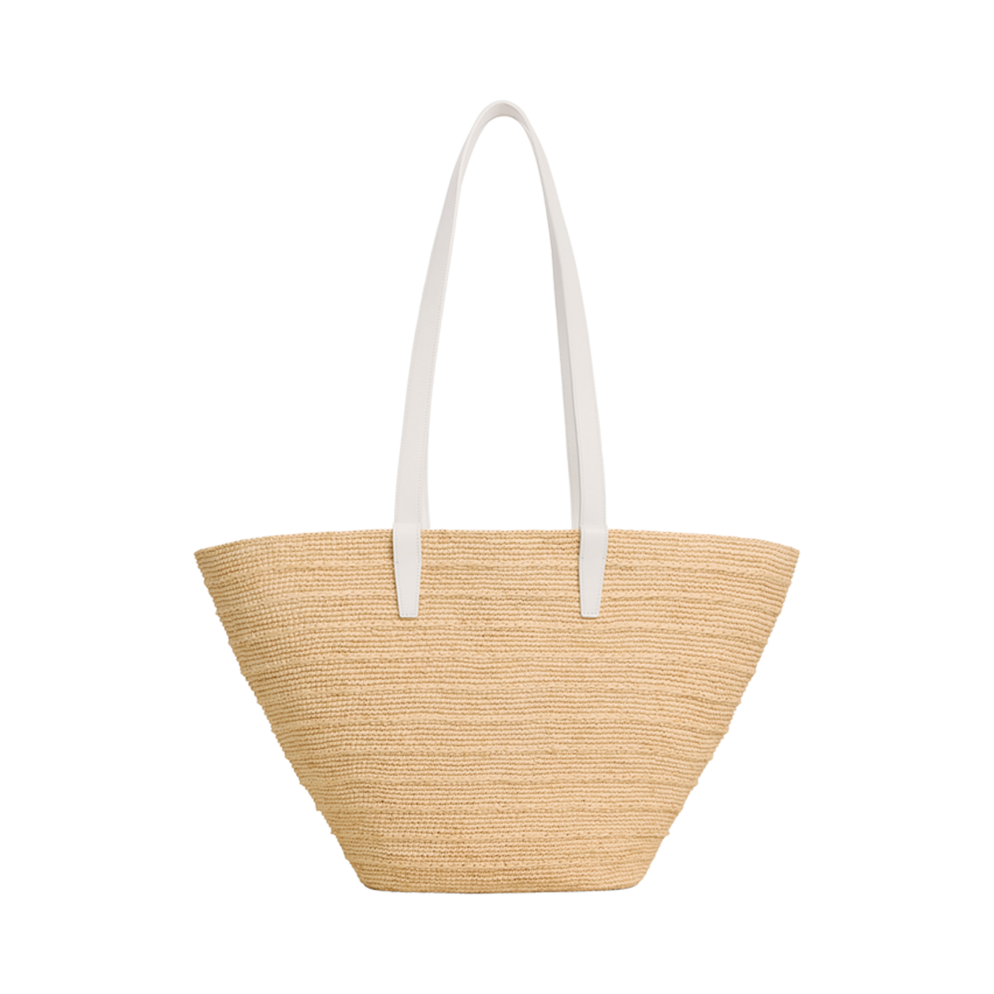 셀린느 미디움 서플 셀린느 클래식 파니에 라피아 카프스킨 라이스(Celine Medium Supple Celine Classic Panier in Raffia and Calfskin Rice) - 3