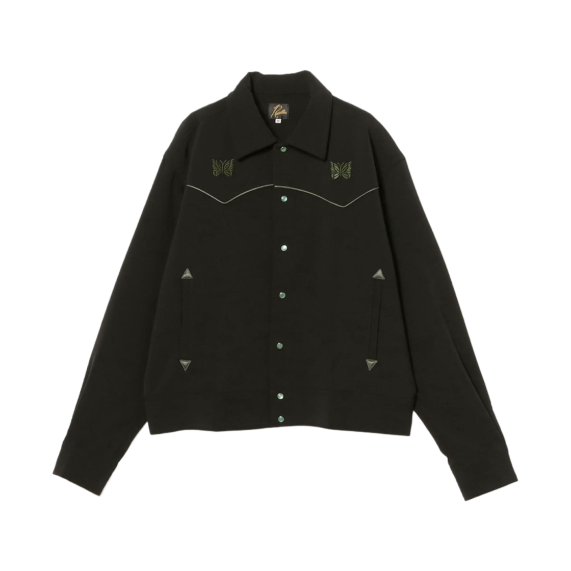 니들스 PE/PU 더블 클로스 파이핑 카우보이 자켓 블랙