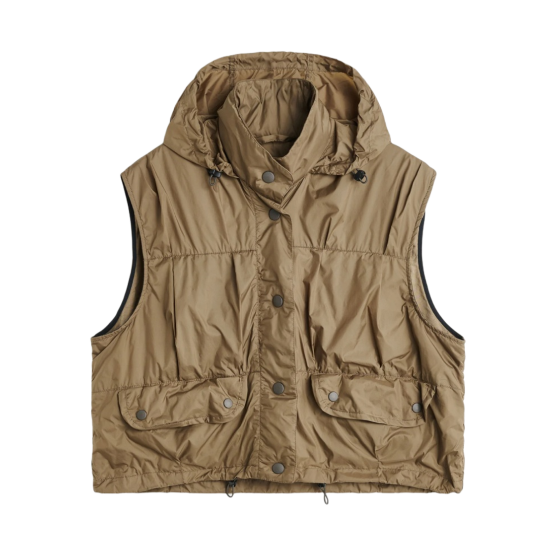 M2241CCO Our Legacy Cropped Exhale Puffa Vest Cavalry Olive Aero Nylon