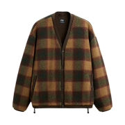 Zara Check Faux Shearling Jacket Brown