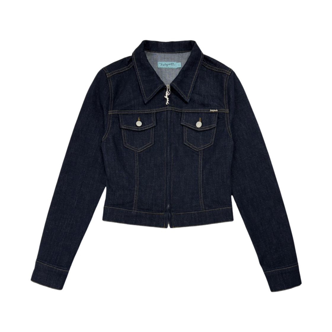 - (W) Pale Jade Non Fade Denim Jacket Indigo