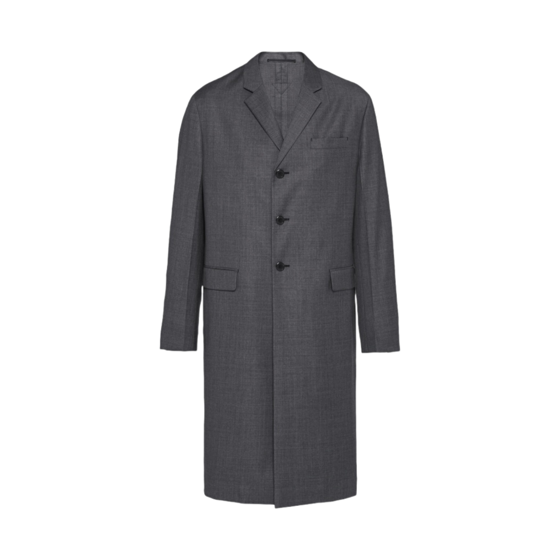 프라다 싱글 브레스티드 울 코트 슬레이트 그레이(Prada Single-Breasted Wool Coat Slate Gray) - 1