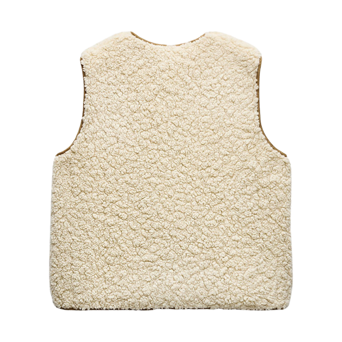 (W) 자라 포우 셔링 질레 에크루((W) Zara Faux Shearling Gilet Ecru) - 2