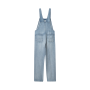 (W) Carhartt WIP Maverick Denim Bib Overall Straight Blue Light Stone Washed
