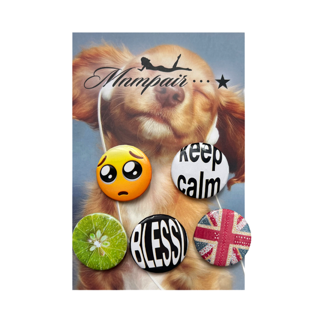 미니멀페어 퍼피 핀 버튼 팩(mnmpair Puppy Pin Button Pack)