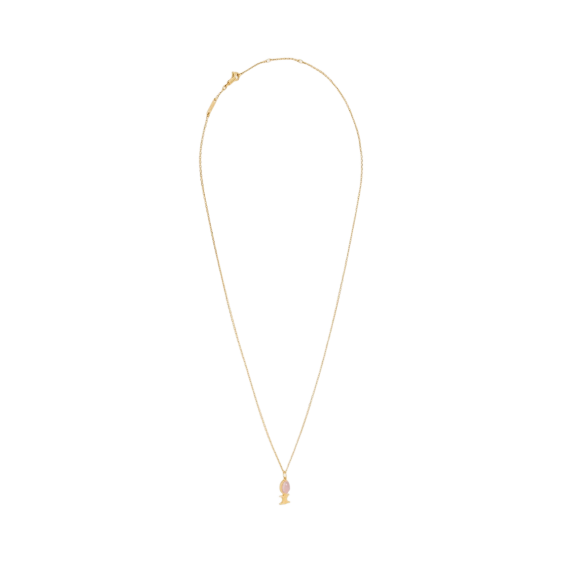 (W) 셀린느 골드 피니쉬 핑크 퀴츠 브래스 트리옹프 인디 스몰 네클리스 골드 핑크