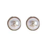 (W) Vivienne Westwood Orga Pearl Earrings Gold