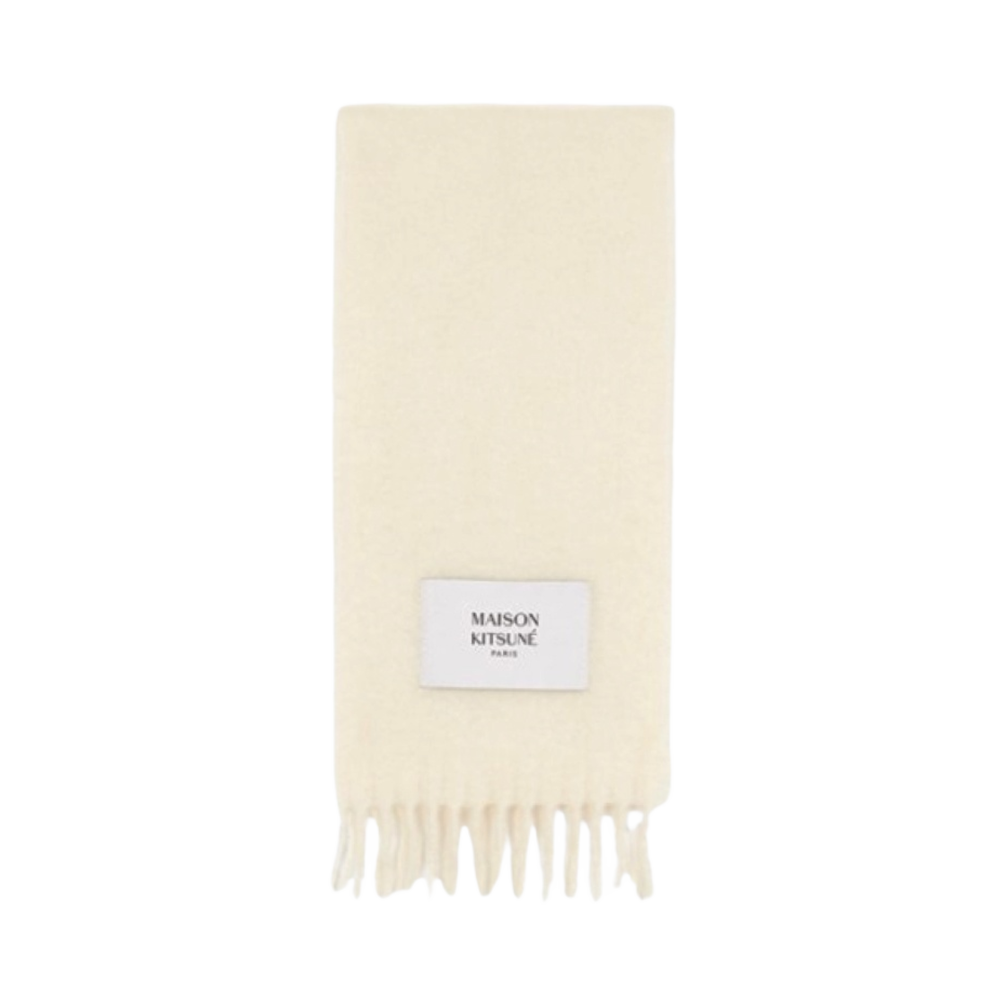 MAISON KITSUNÉ PLAIN FRINGED マフラー エクリュ カテゴリー 【公式通販】