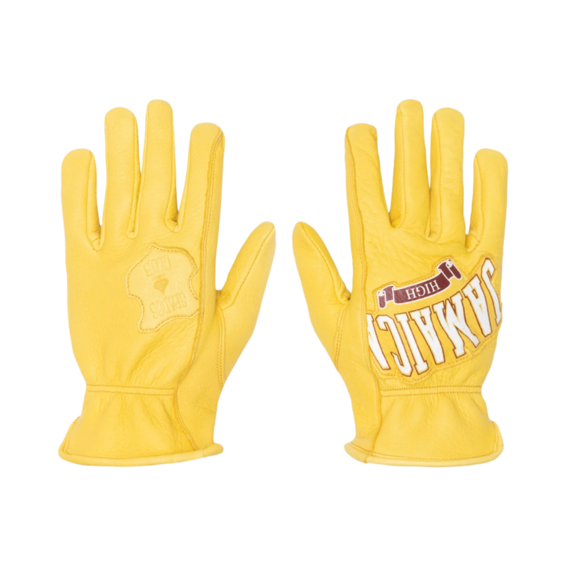 스투시 x 데님 티어스 레더 글러브 옐로우