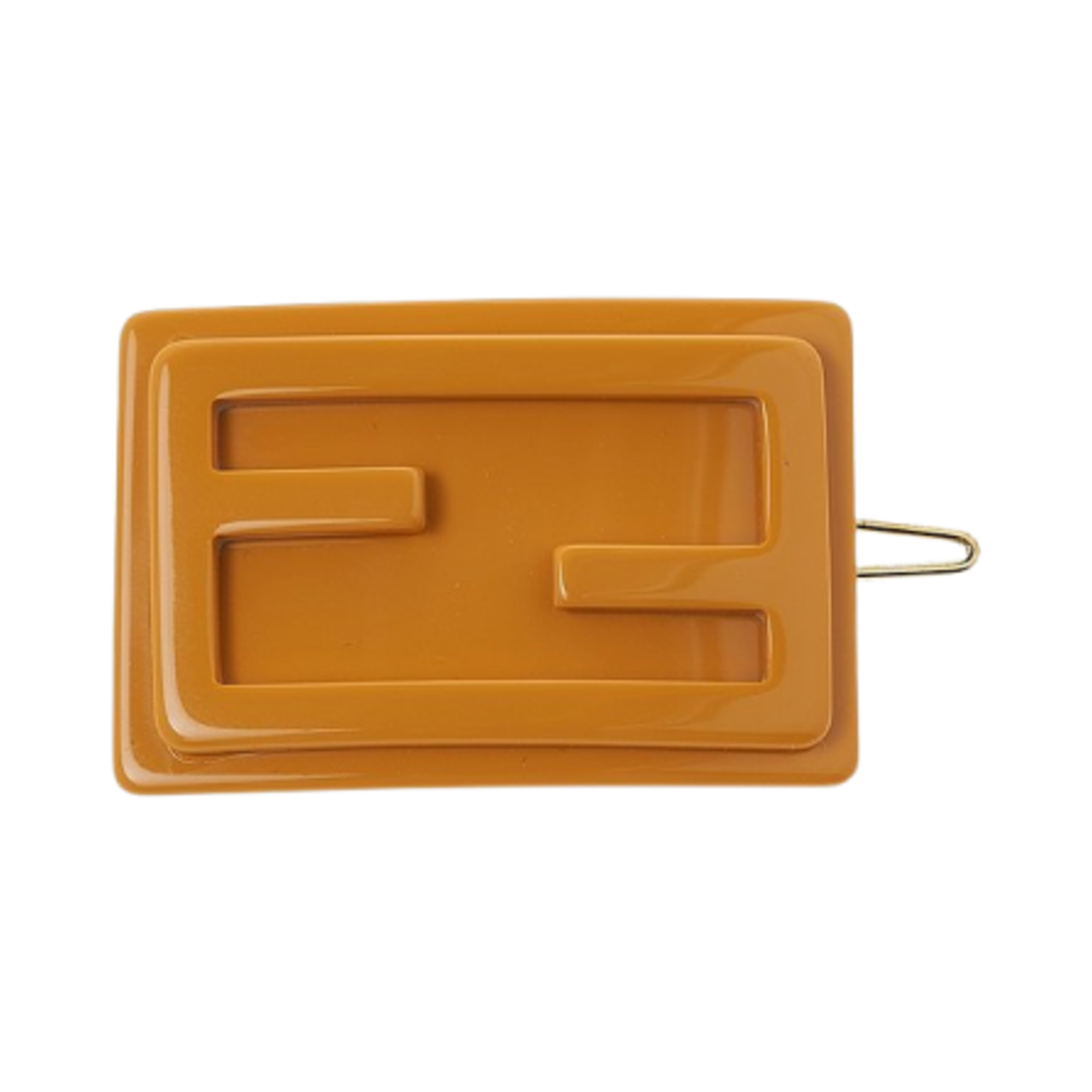 JFP403AMRGF0EL8 (Kids) Fendi Baguette Logo Hair Clip Mimosa