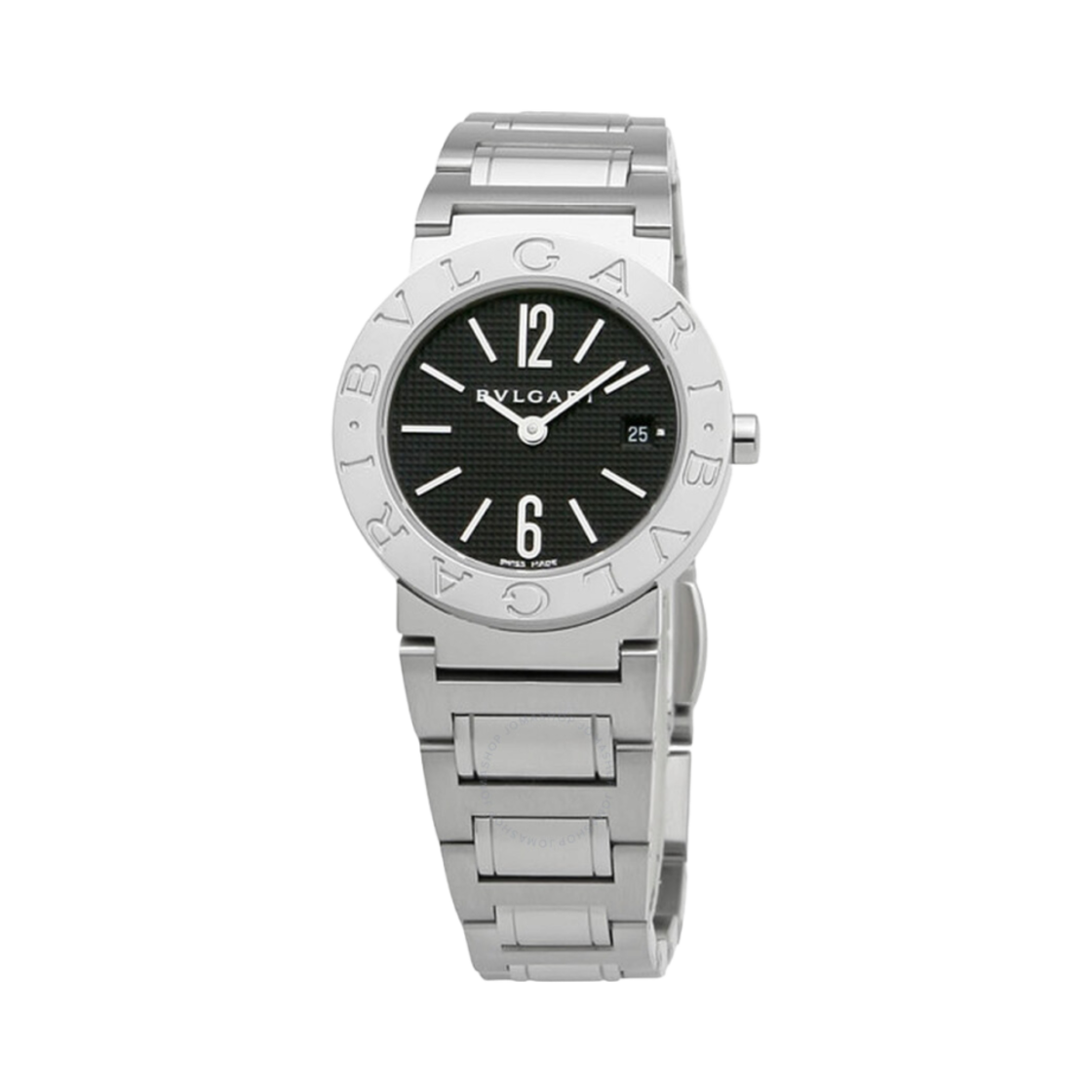 (W) 불가리 쿼츠 26mm 메탈 워치 스테인리스 스틸 블랙((W) Bulgari Quartz 26mm Metal Watch Stainless Steel Black)