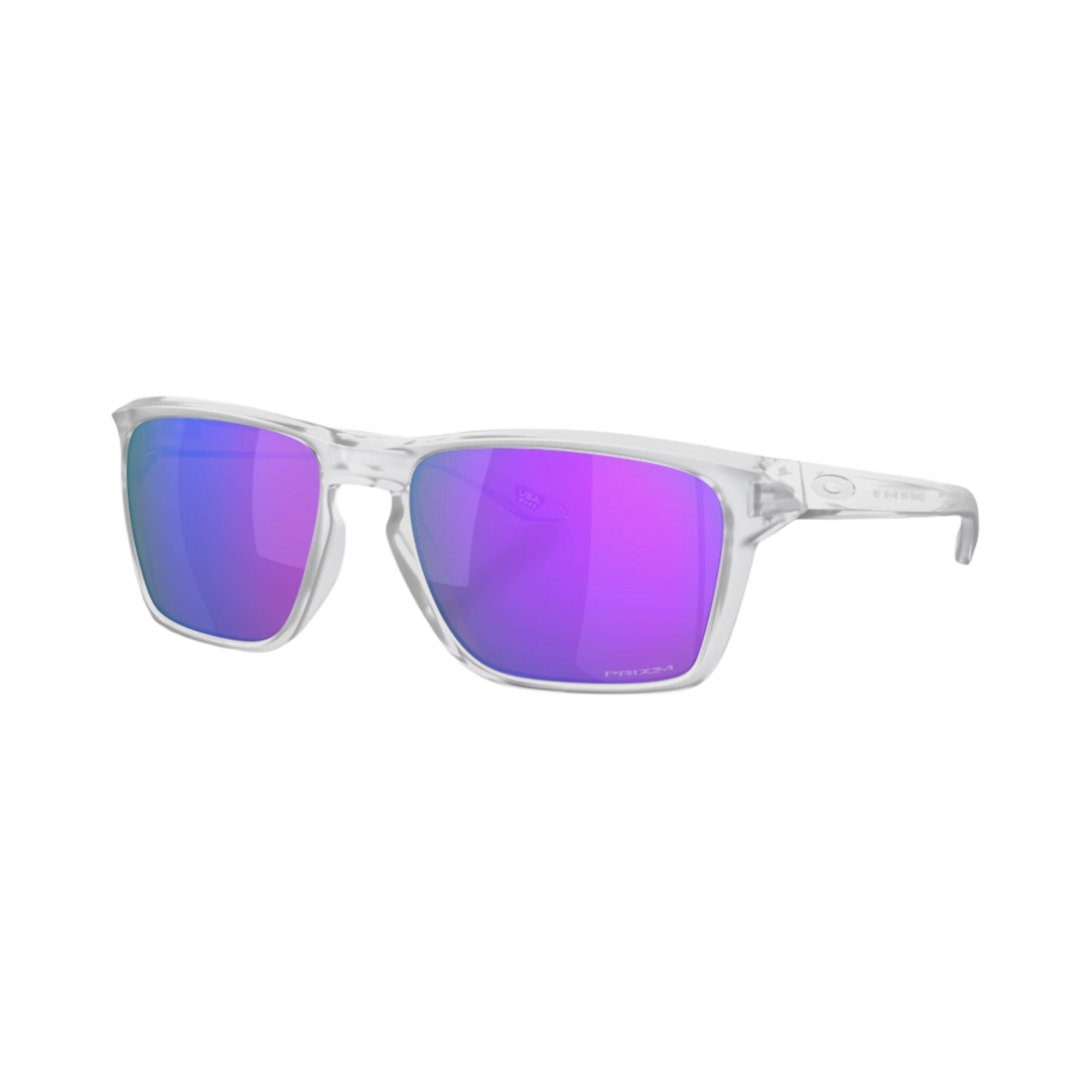 오클리 사일러스 매트 클리어 프레임 프리즘 바이올렛 렌즈 로우 브릿지 핏(Oakley Sylas Matte Clear Frame Prizm Violet Lenses Low Bridge Fit) - 1