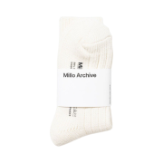 Millo Archive All Day Cotton Logo Socks Cream