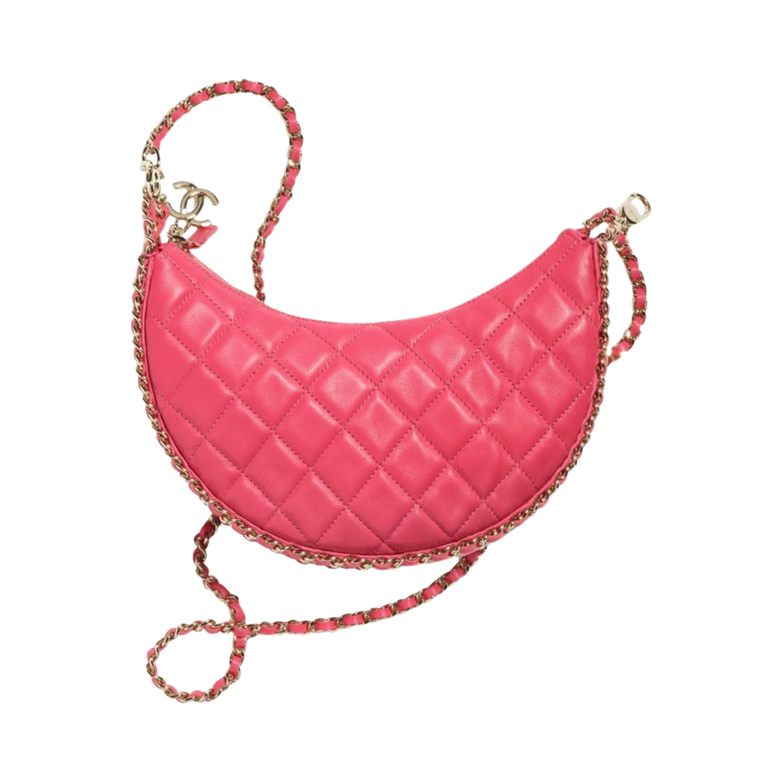 샤넬 스몰 호보 백 램스킨 & 샤이니 라이트 골드 메탈 핑크(Chanel Small Hobo Bag Lambskin & Shiny Light Gold Pink)