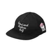 Malbon Golf x Wind and Sea Snapback Hat Black