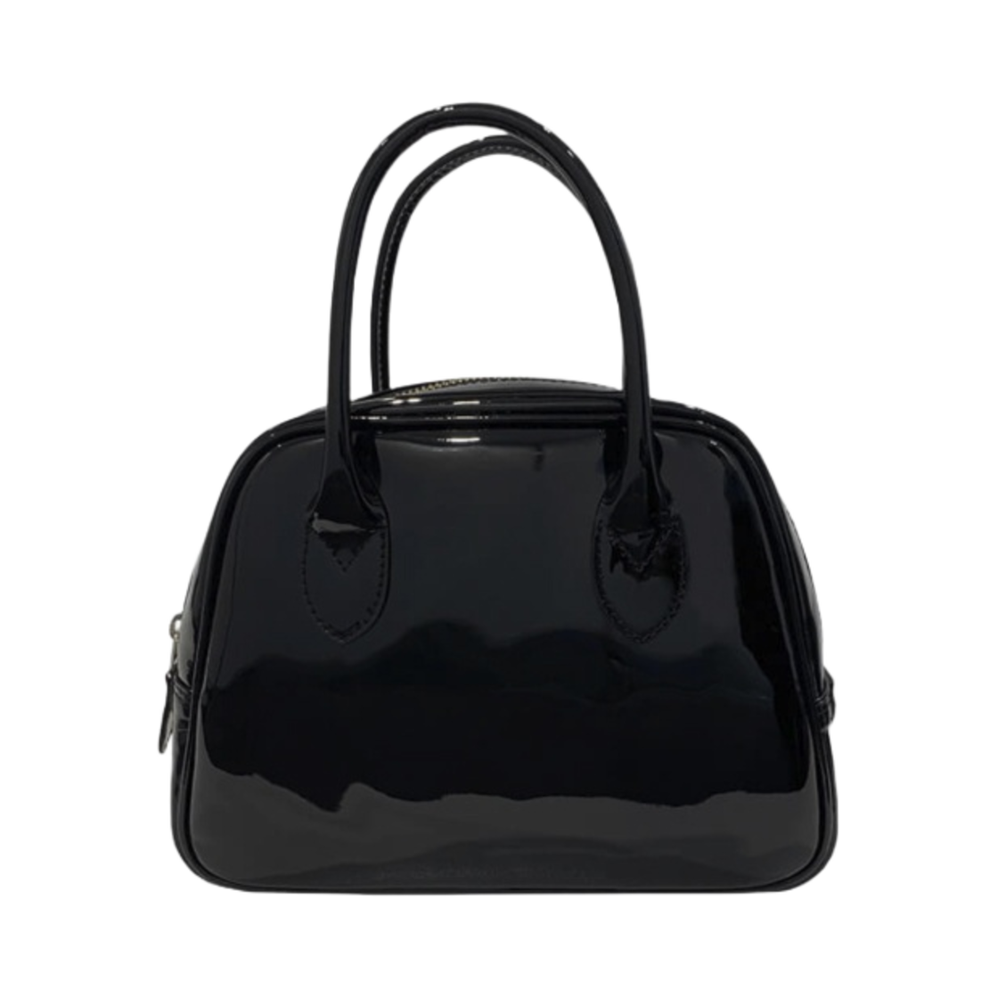 KZ-K280-051-1-1 Comme des Garcons Round Anamel No.1 Aoyama Bag Black