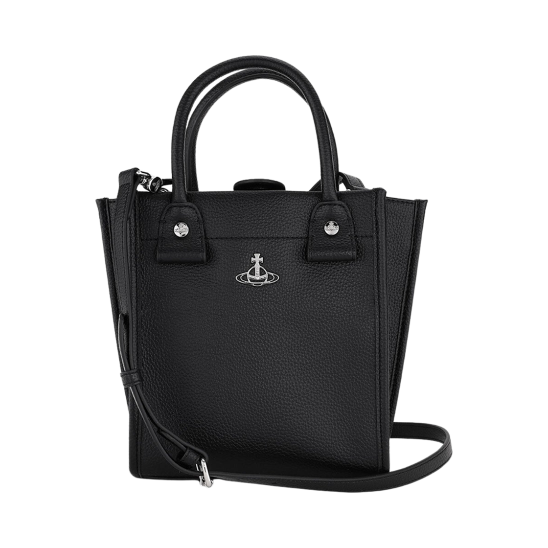 4803000DU-S000D-N403 Vivienne Westwood Teddy Small Tote Crossbody Bag Black