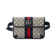 Gucci Ophidia Belt Bag Beige Blue GG Supreme