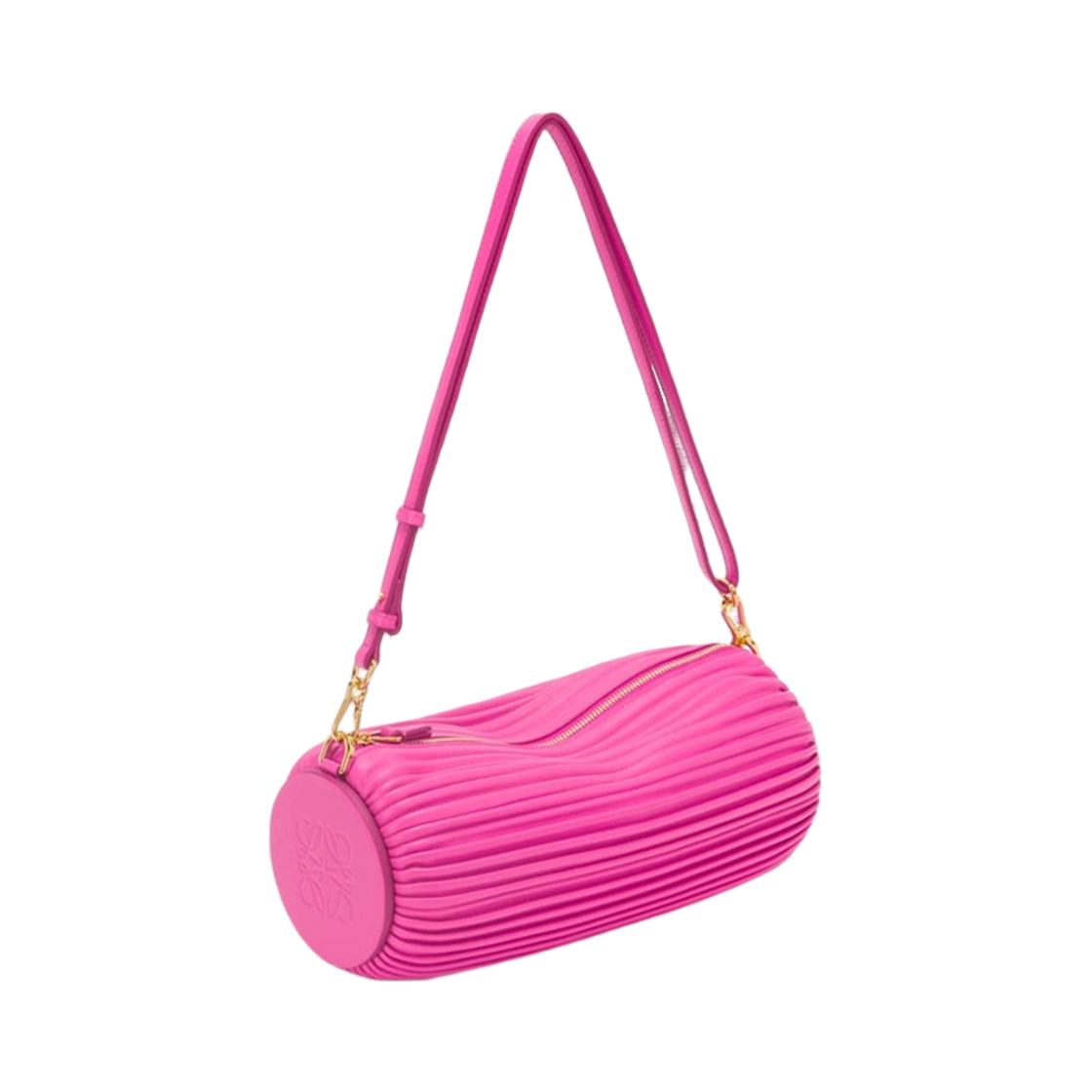 로에베 브레이슬릿 파우치 인 플리티드 나파 푸시아(Loewe Bracelet Pouch In Pleated Nappa Fuchsia) - 1