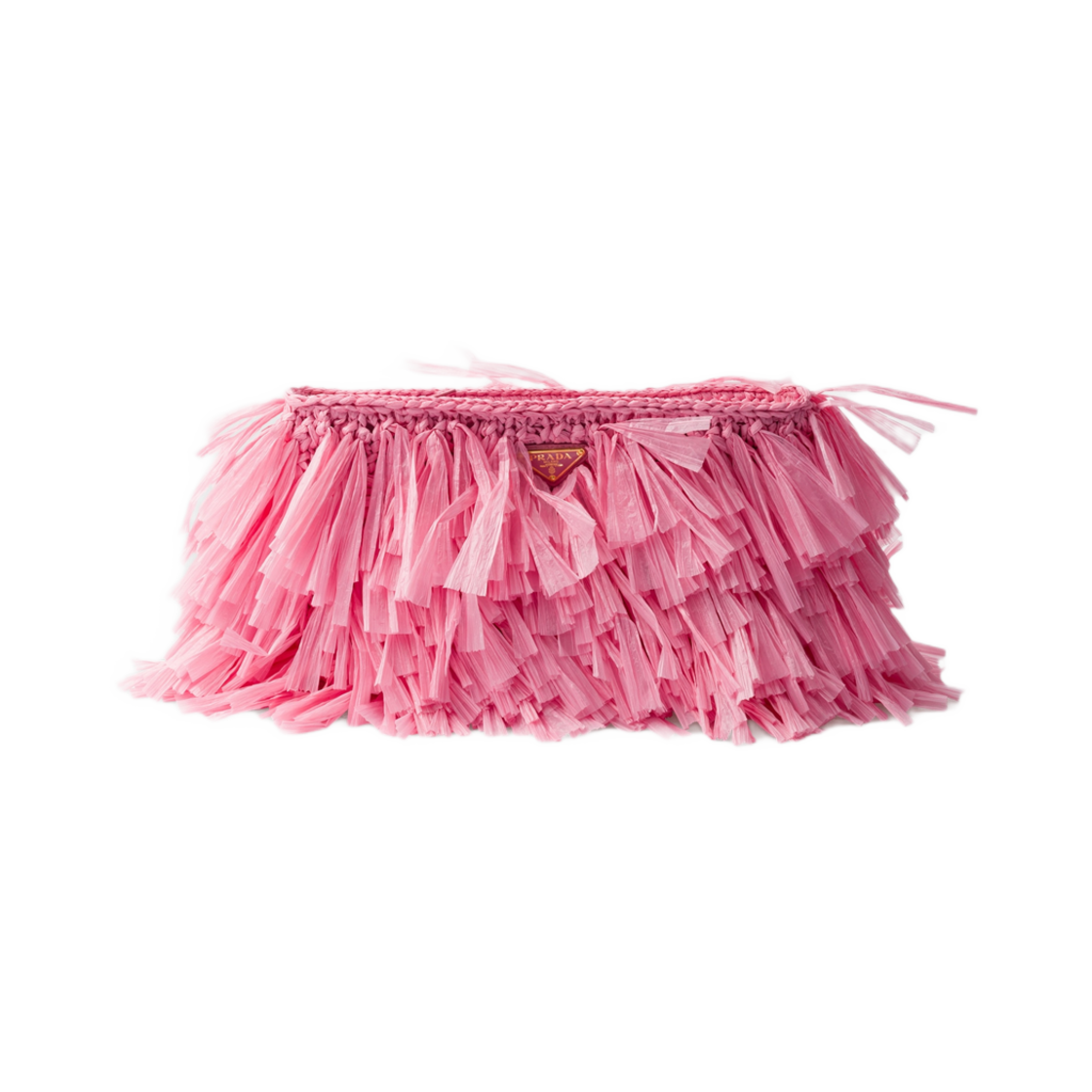 프라다 미디움 프린지 크로쉐 클러치 페탈 핑크(Prada Medium Fringed Crochet Clutch Petal Pink) - 1