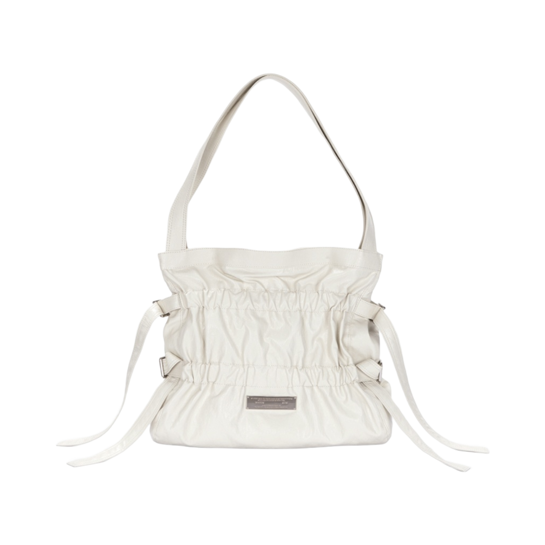 마뗑킴 포우 레더 씨쉘 백 아이보리(Matin Kim Faux Leather Seashell Bag Ivory)