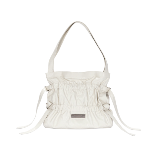 Matin Kim Faux Leather Seashell Bag Ivory