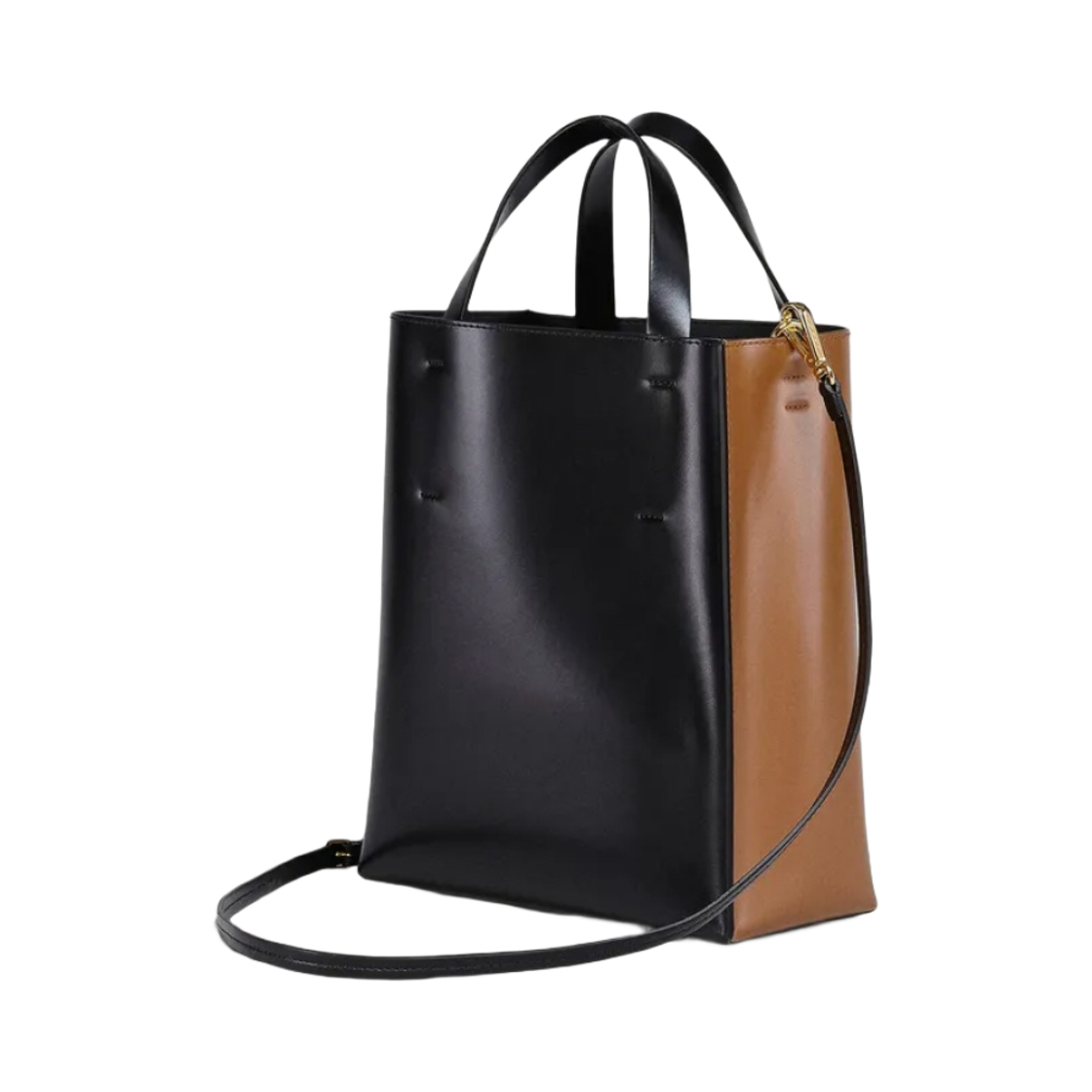 마르니 레더 뮤제오 소프트 스몰백 브라운 블랙(Marni Museo Soft Small Bag in Leather Brown Black) - 3