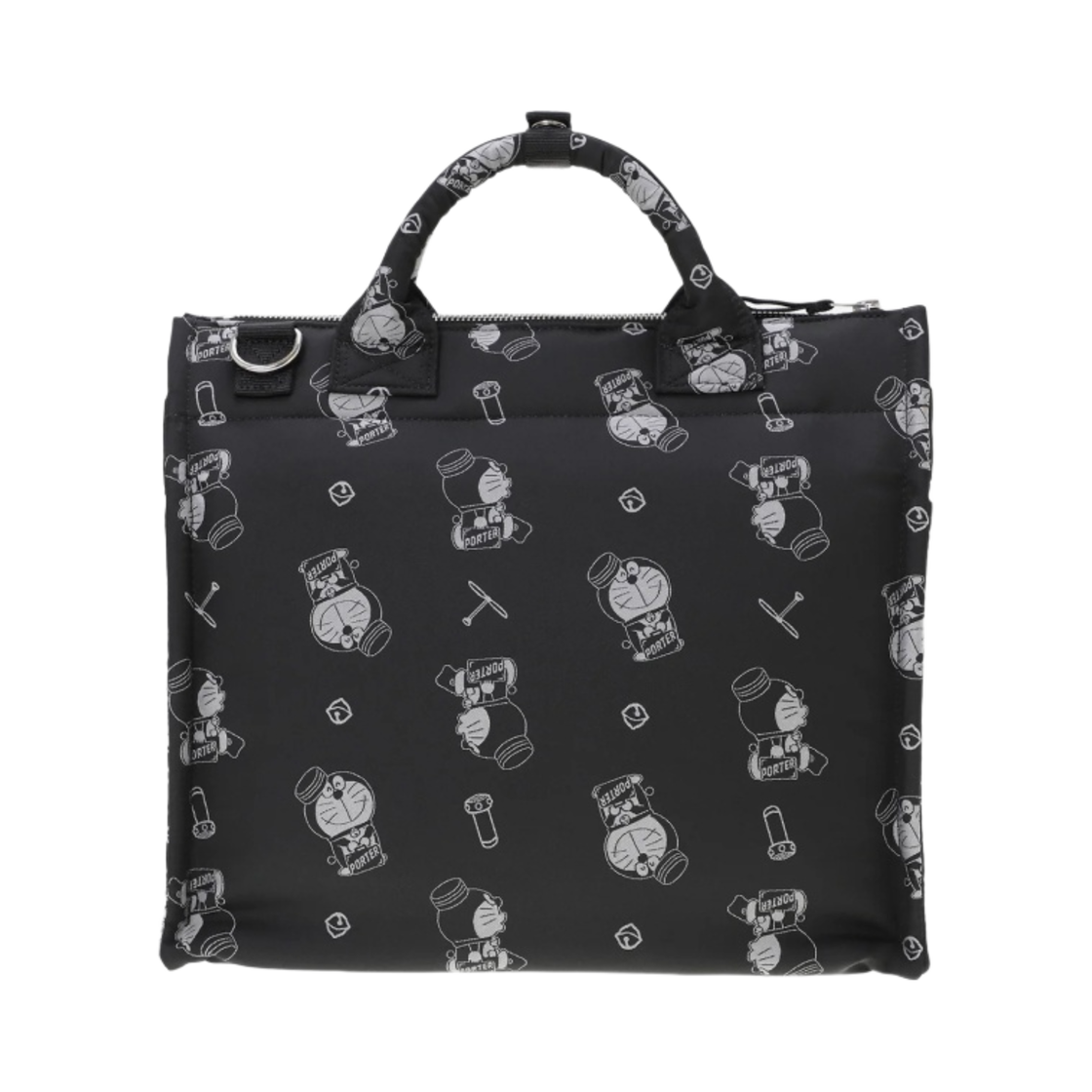 포터 x 도라에몽 투웨이 토트백 블랙 (오리지널 캔 뱃지 포함)(Porter x Doraemon 2Way Tote Bag Black (With Original Can Badge)) - 3