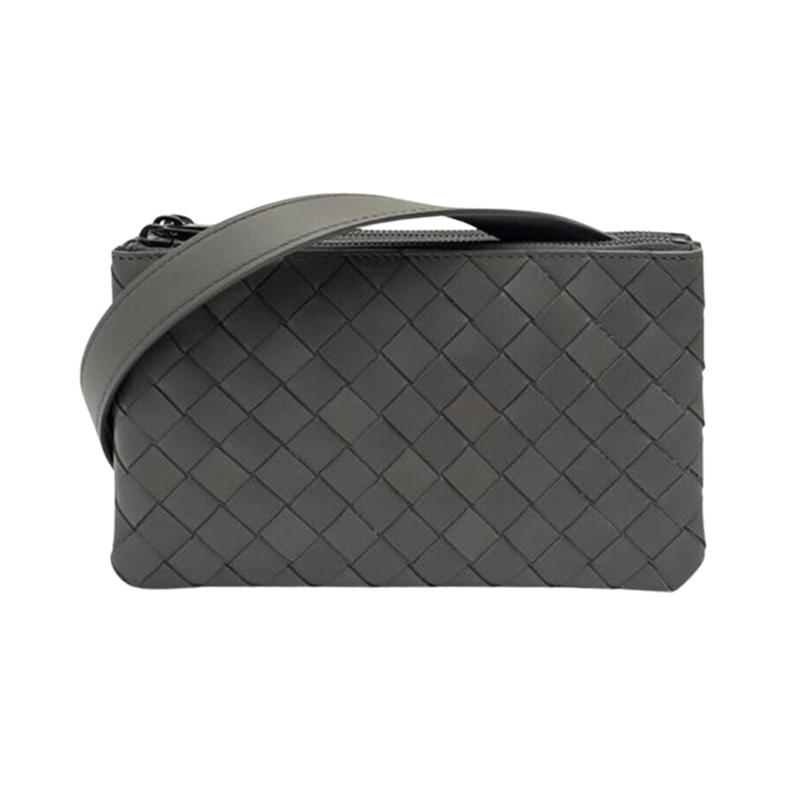 609692VCPQ11445 Bottega Veneta Intrecciato Mini Crossbody Bag Grey