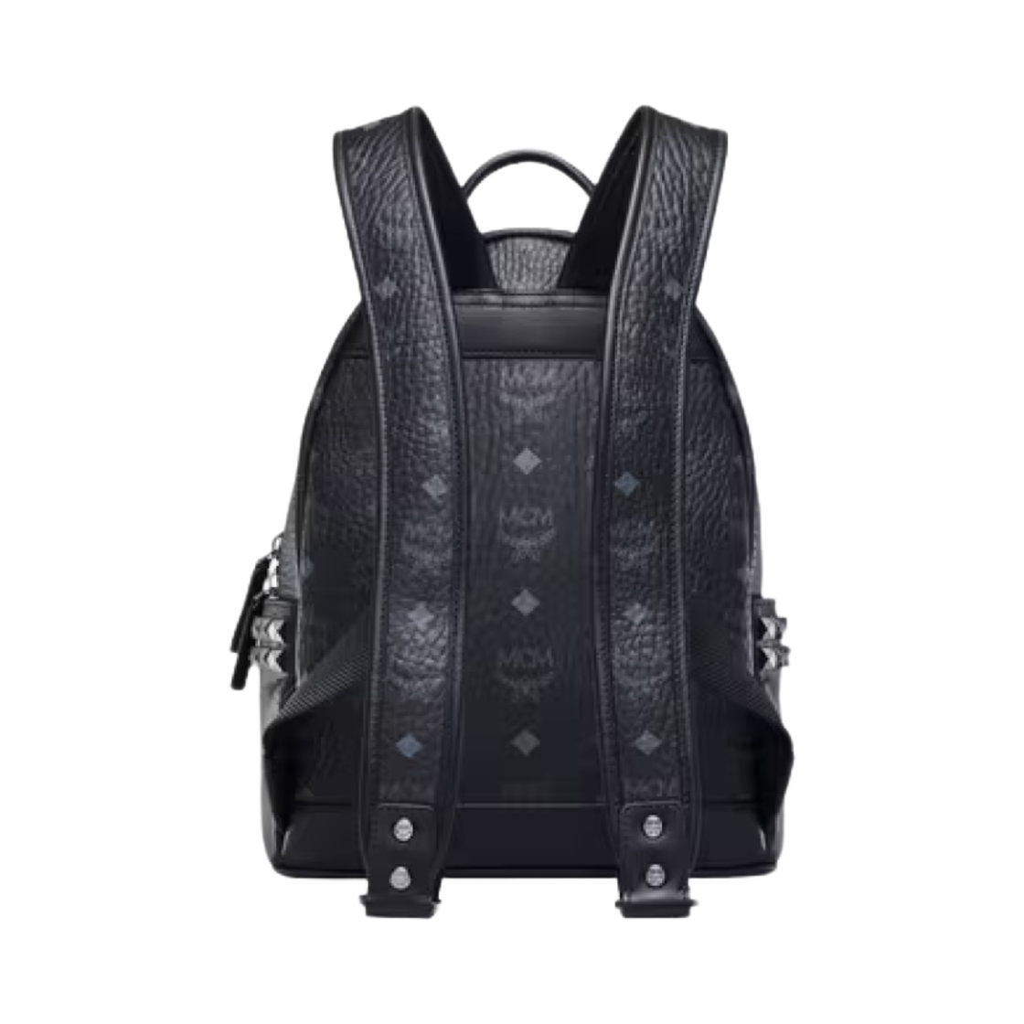 엠씨엠 스타크 피라미드 스터드 백팩 비세토스 스몰 블랙(MCM Stark Pyramid Studs Backpack in Visetos Small Black) - 2