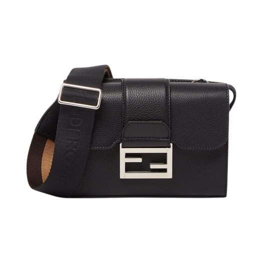 Fendi Leather Double Baguette Bag Black