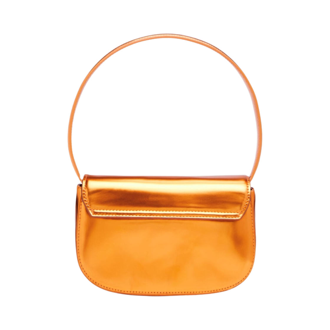 디젤 1DR 숄더백 인 미러드 레더 오렌지(Diesel 1DR Shoulder Bag in Mirrored Leather Orange) - 3