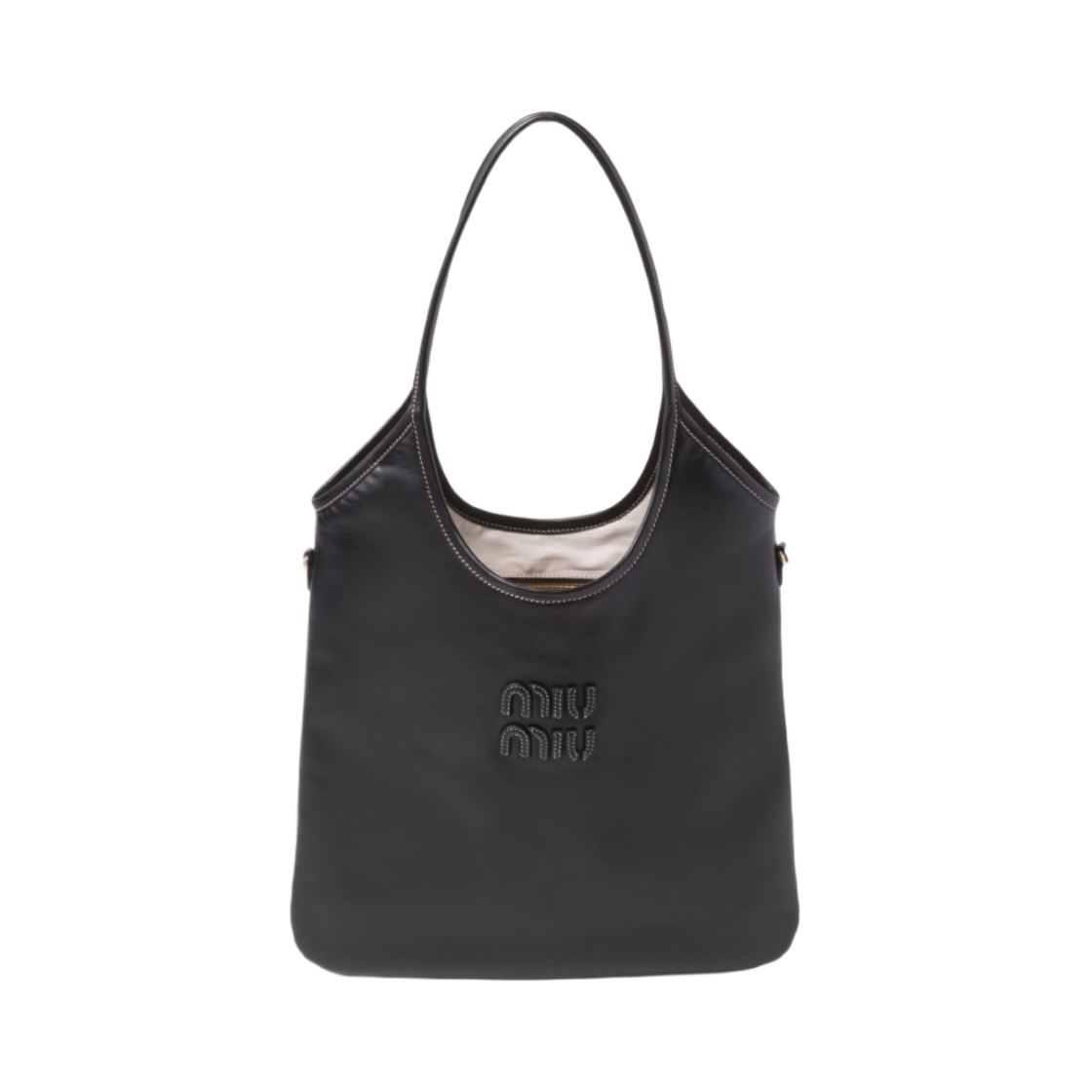 (W) 미우 미우 아이비 레더 백 블랙(Miu Miu Ivy Leather Bag Black)