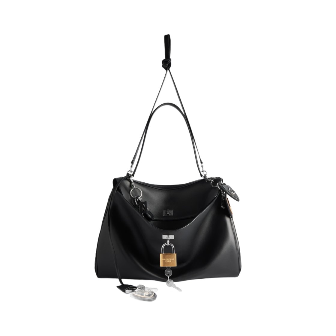 발렌시아가 x 오토모빌리 람보르기니 로데오 핸드백 라지 참 블랙(Balenciaga x Automobili Lamborghini Rodeo Handbag Large with Charms Black) - 4