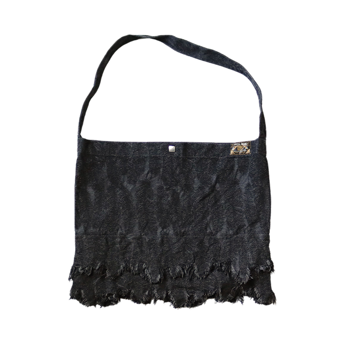 캐피탈 12온즈 맥파이 데님 메디슨 백 라지 블랙(Kapital 12 oz. Magpie Denim Medicine Bag Large Black)