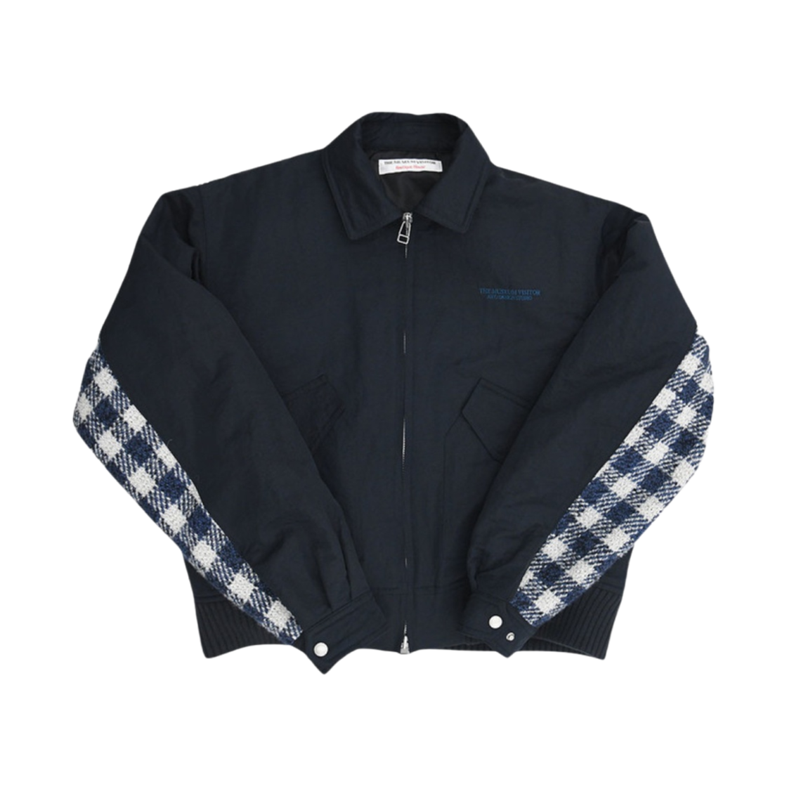 더뮤지엄비지터 6 플라워 봄버 자켓 네이비(The Museum Visitor 6 Flowers Bomber Jacket Navy)