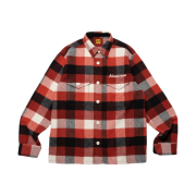 Human Made Wool Beaverblock Check Shirt Red