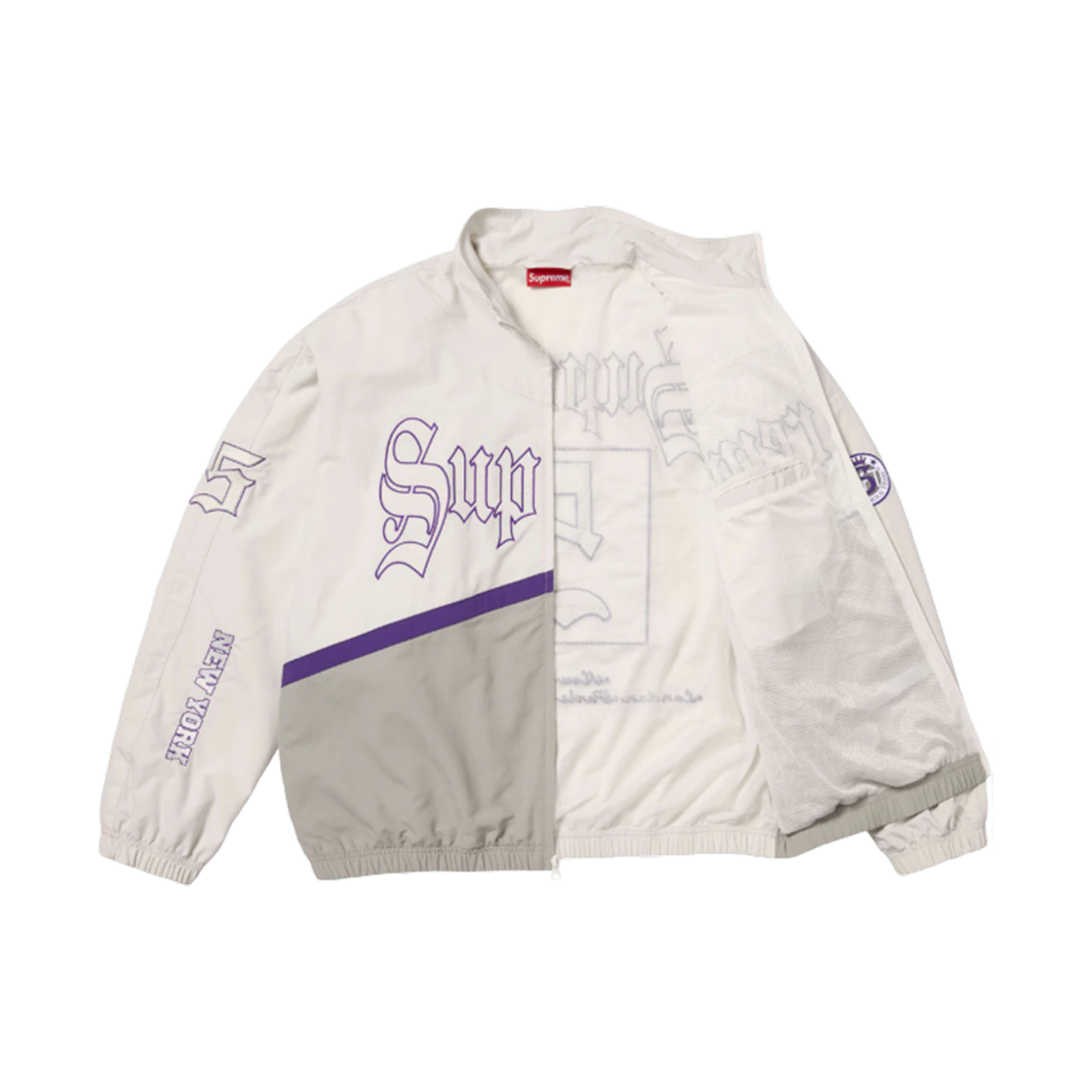 Supreme Old English Track Jacket White Supreme Old English Track