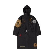 Stussy x Dries Van Noten Wool Blend Military Parka Black