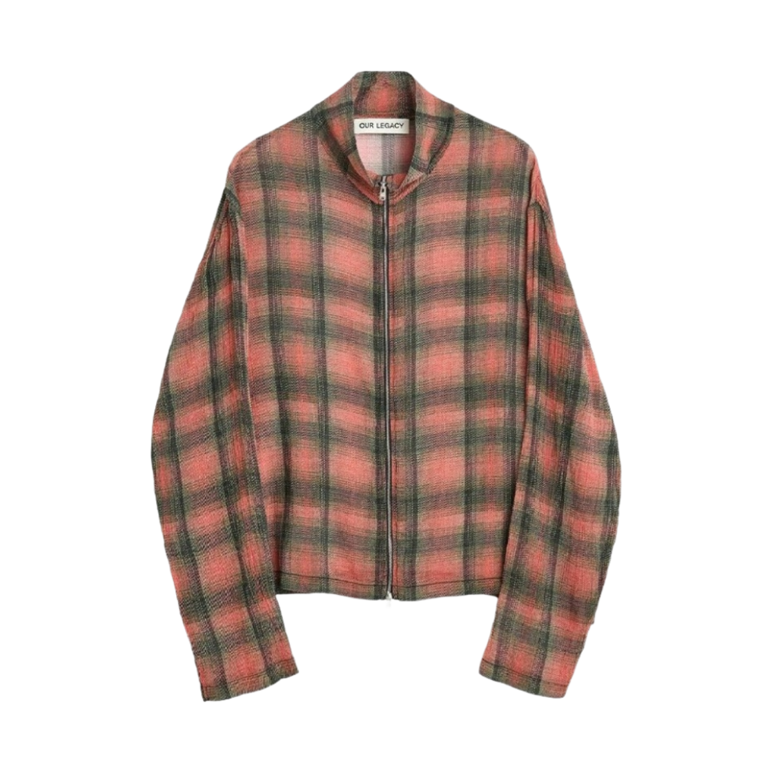 M2236SLC Our Legacy Shrunken Full zip Polo Jacket Big Lumbercheck Print