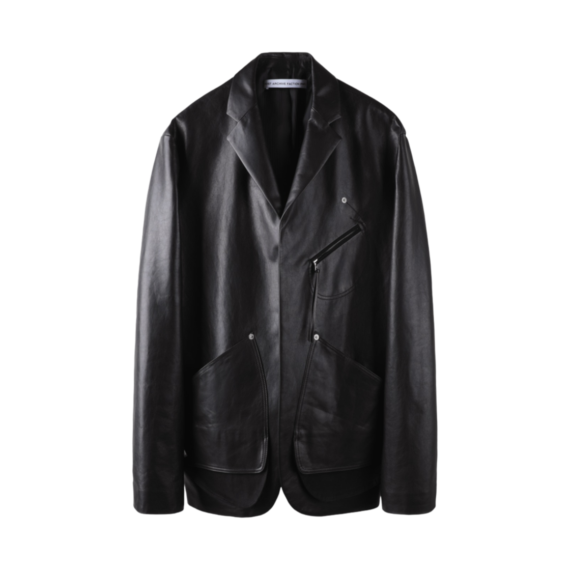 - Post Archive Faction (Paf) 8.0 Leather Jacket Center Black