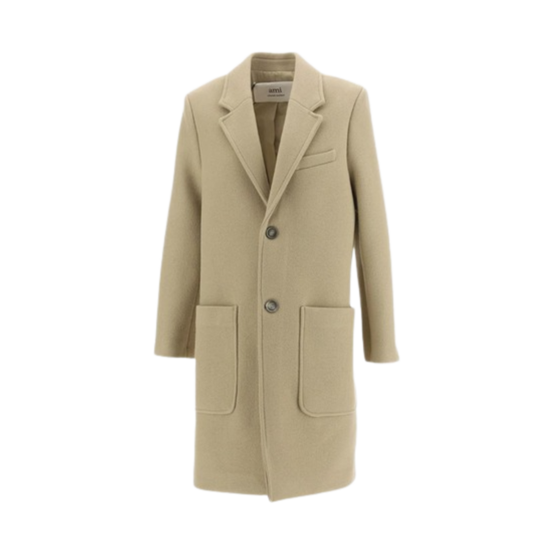 (W) 아미 투 버튼 코트 샴페인((W) AMI Two Buttons Coat Champagne) - 1