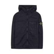(Kids) Stone Island 10210 Logo Hooded Jacket Black - 23SS