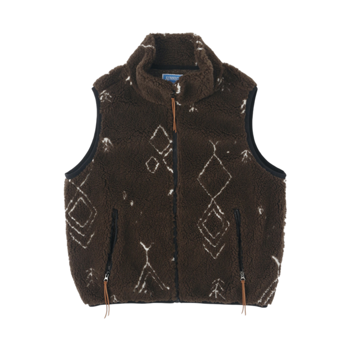 SNCT24FOU003BW SUNNECT Mayan BF Zip Up Vest Brown