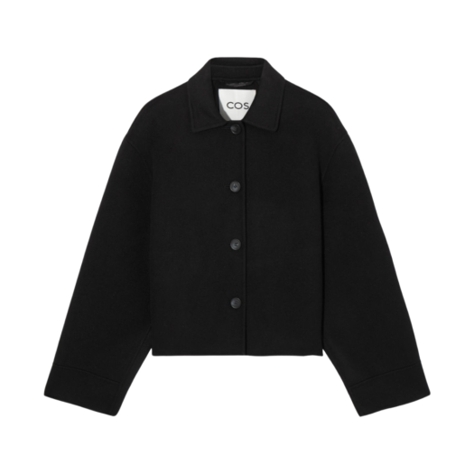 1114437002 (W) COS Boxy Double-Faced Wool Jacket Black
