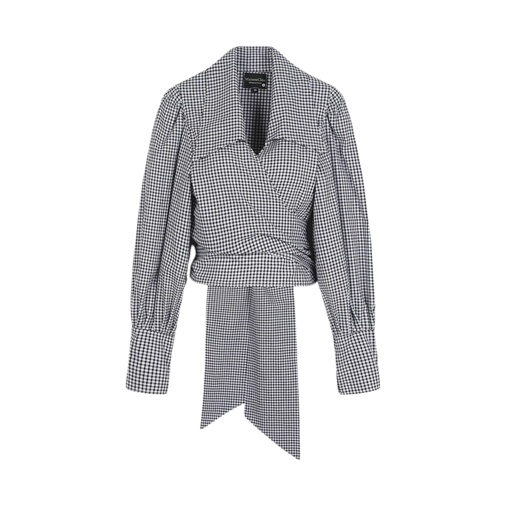 KW4BBL1MC03BL [KREAM 단독] Maison Cleo Women Julie Blouse Gingham Check