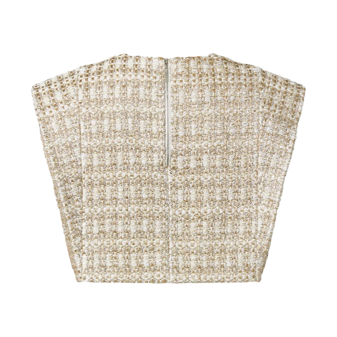 (W) 루이비통 루렉스 트위드 테이퍼드 박스 탑 아이보리((W) Louis Vuitton Lurex Tweed Tapered Box Top Ivory) - 3