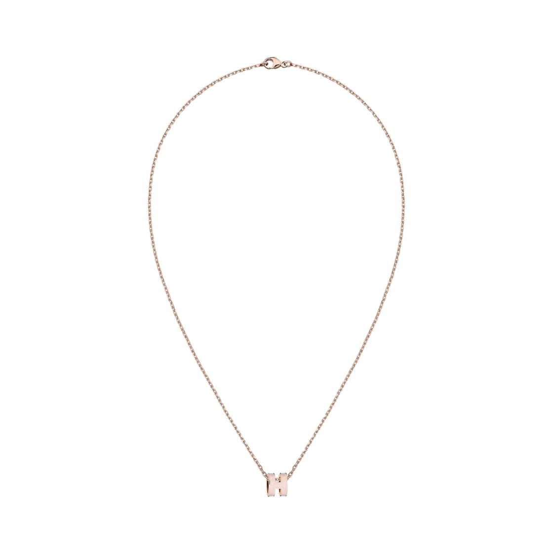 (W) 에르메스 미니 팝아슈 펜던트 로즈 골드 하드웨어 & 로즈 드라제((W) Hermes Mini Pop H Pendant Rose Gold & Rose Dragee)