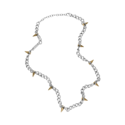Diesel Dx1454931 Stainless Steel Two-Tone Chain Necklace Silver
